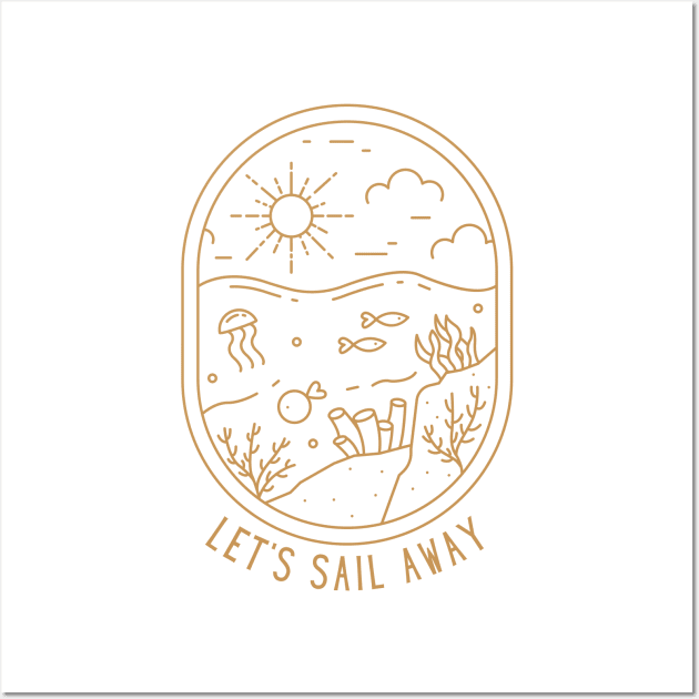 Let's Sail Away Wall Art by nathalieaynie